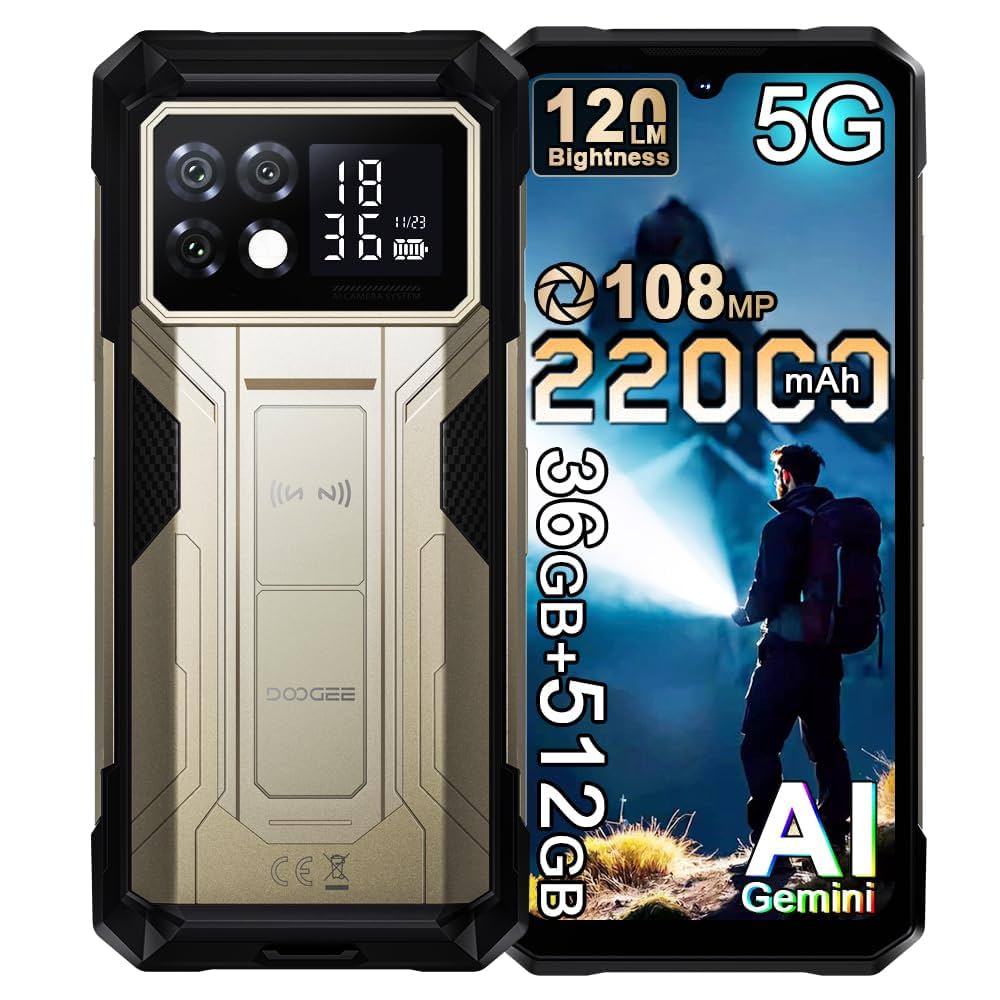 DOOGEE S200 MAX 5G 512GB 16GB RAM 22000MAH RESISTENTE